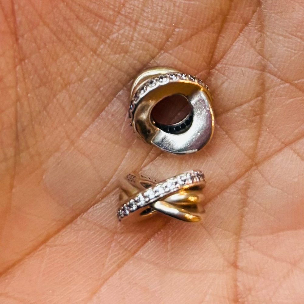 Pandora woven crystal spacers set